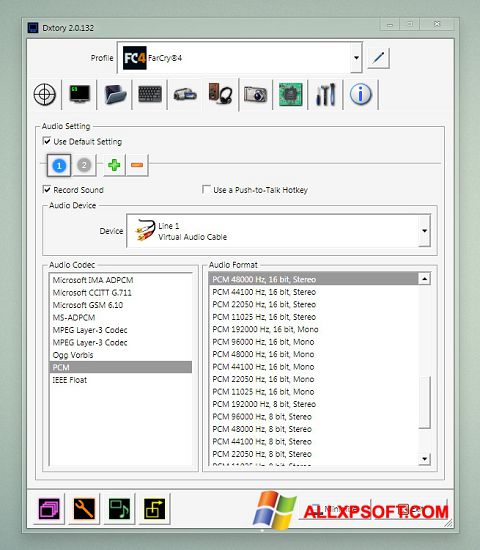 স্ক্রিনশট Dxtory Windows XP