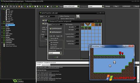 স্ক্রিনশট GameMaker: Studio Windows XP