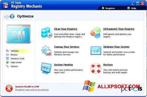 স্ক্রিনশট Registry Mechanic Windows XP