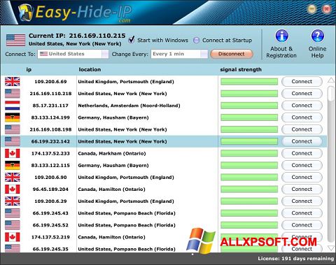 স্ক্রিনশট Hide IP Easy Windows XP