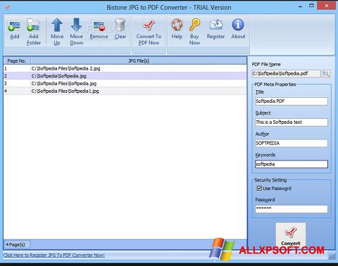স্ক্রিনশট Image To PDF Converter Windows XP