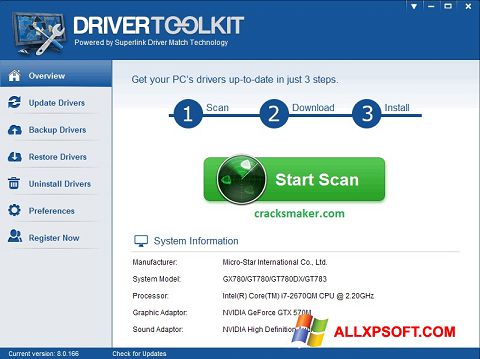স্ক্রিনশট Driver Toolkit Windows XP