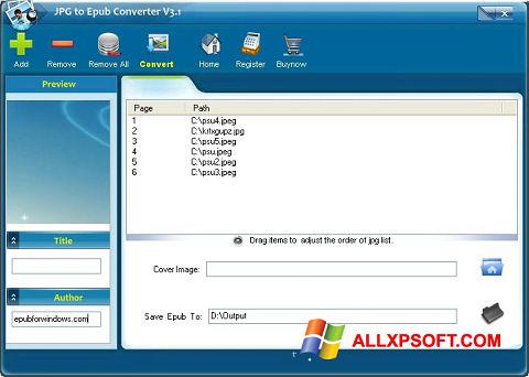 স্ক্রিনশট Epub Reader Windows XP
