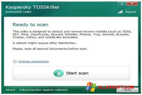 স্ক্রিনশট Kaspersky TDSSKiller Windows XP