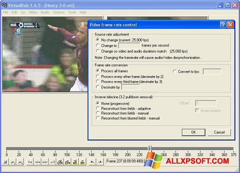 স্ক্রিনশট VirtualDubMod Windows XP