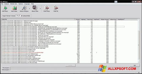 স্ক্রিনশট MP3Gain Windows XP