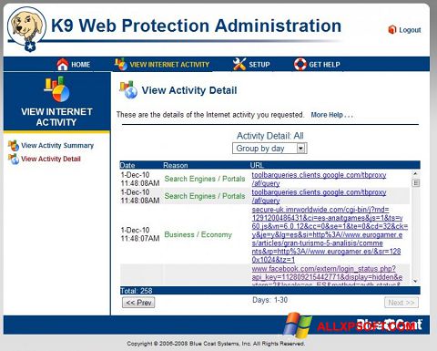 স্ক্রিনশট K9 Web Protection Windows XP