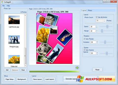 স্ক্রিনশট CollageIt Windows XP