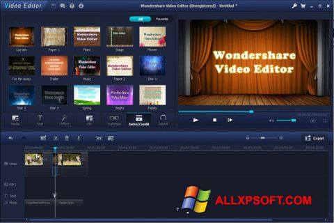 স্ক্রিনশট Wondershare Video Editor Windows XP