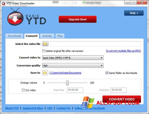 স্ক্রিনশট YTD Video Downloader Windows XP