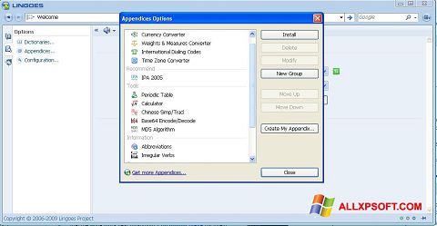 স্ক্রিনশট Lingoes Windows XP