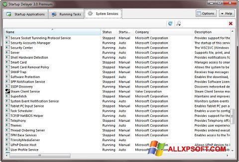 স্ক্রিনশট Startup Delayer Windows XP