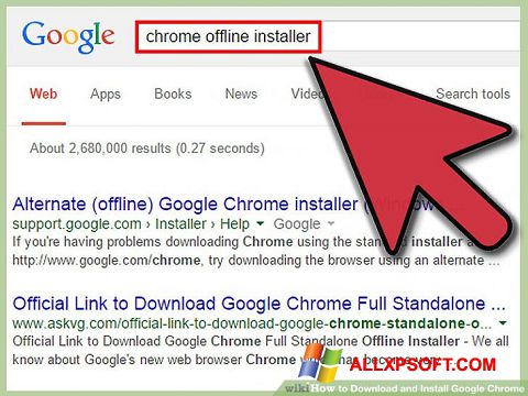 স্ক্রিনশট Google Chrome Offline Installer Windows XP