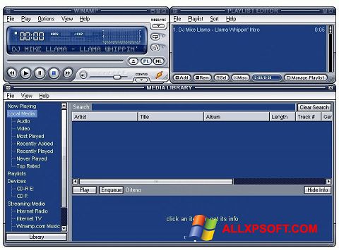 স্ক্রিনশট Winamp Lite Windows XP