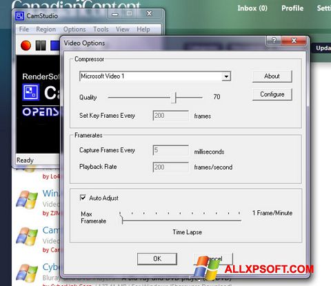 স্ক্রিনশট CamStudio Windows XP