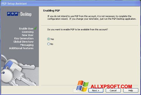স্ক্রিনশট PGP Desktop Windows XP