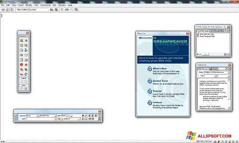 স্ক্রিনশট Macromedia Dreamweaver Windows XP