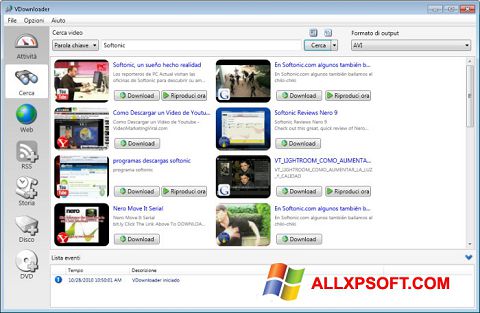 স্ক্রিনশট VDownloader Windows XP