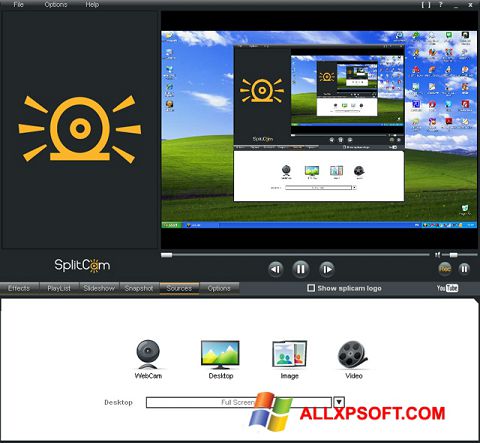 স্ক্রিনশট SplitCam Windows XP