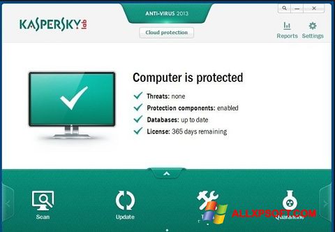 স্ক্রিনশট Kaspersky Free Antivirus Windows XP