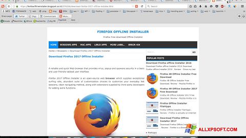 স্ক্রিনশট Mozilla Firefox Offline Installer Windows XP