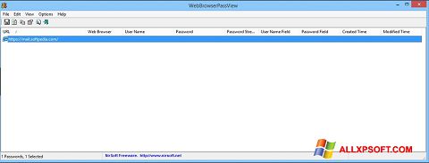 স্ক্রিনশট WebBrowserPassView Windows XP