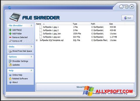 স্ক্রিনশট File Shredder Windows XP
