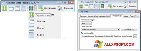 স্ক্রিনশট Free Screen Video Recorder Windows XP
