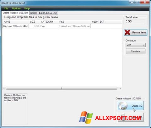 স্ক্রিনশট XBoot Windows XP
