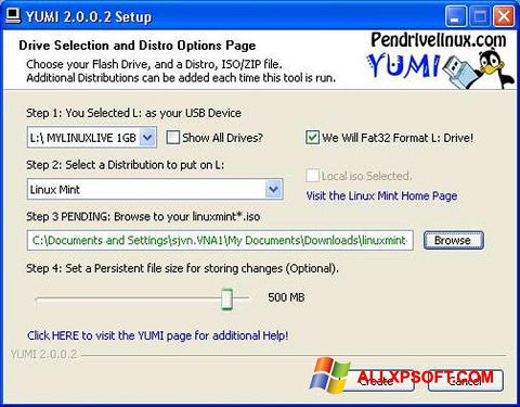 স্ক্রিনশট YUMI Windows XP