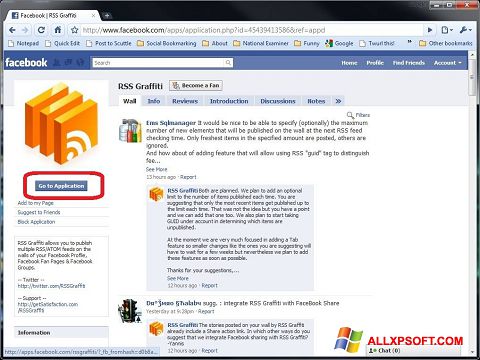স্ক্রিনশট Facebook Windows XP